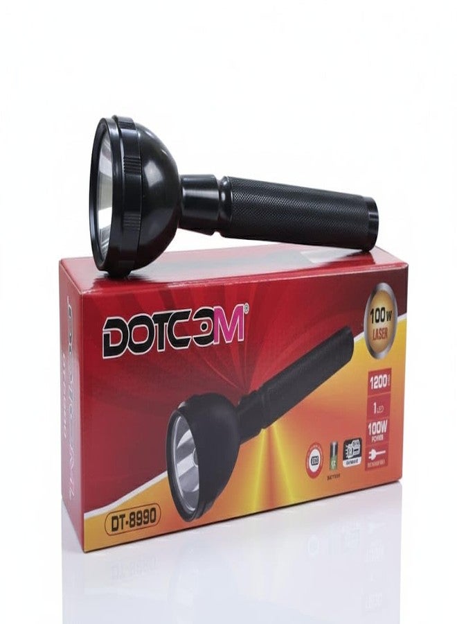 DotCom Rechargeable Aluminum Alloy Flashlight| with Three Level Lights Adjustments | Compact & Portable LED Torch Durable and Waterproof Torch Light for Camping, Hiking and Outdoors (Traditional) - Image 2